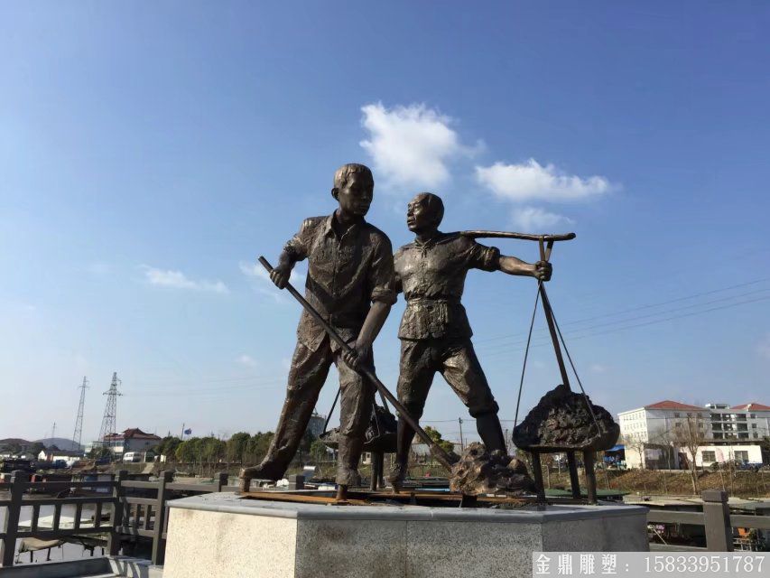 公园人物铜雕塑 景观人物铜雕塑